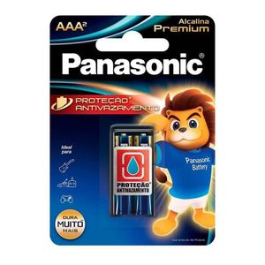 Pilha Alcalina Premium Panasonic Aaa Palito 02 Unidades Lr03egr-2b96 [f108]