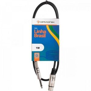 Cabo Para Microfone Linha Brasil Xlr(f) X P10 1m Preto Hayonik [f003]