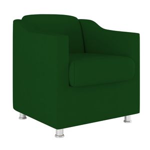 Poltrona Decorativa Com Base Reforçada Sala Quarto Jl Decor Cor:verde