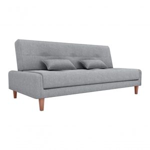 Sofá Cama Blanca 3 Lugares Sala Premium Boucle Cinza Matrix