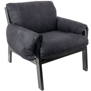 Poltrona Decorativa Para Sala De Estar Soft Preto