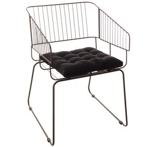 Cadeira Para Sala De Estar Aço Texas Aço Corten-preto
