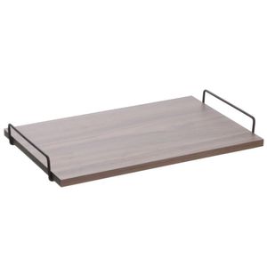 Bandeja Em Mdp Grande 47x30x5,5 Cm Aço Corten-castanho Tannat