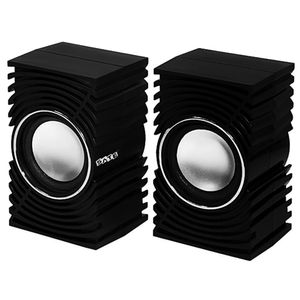 Caixa De Som Speaker Satellite As-687u 3 Watts Rms Com Usb E Mini Jack 3.5 Mm - Preto-prata