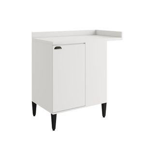 Balcão De Cozinha Canto 1 Pta C/ Tampo Lótus Carraro Branco
