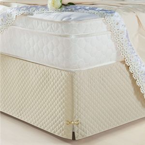 Saia Para Cama Box Solteiro Veneza 1 Peça Bege
