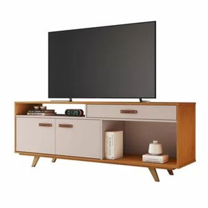 Rack Para Tv Até 65" Impar Cinamomo Com Off White