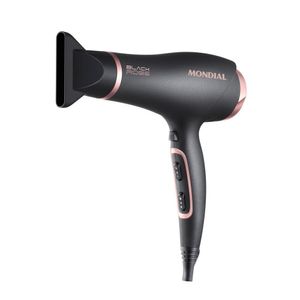 Secador De Cabelos Mondial Black Rose Sc-37 Tourmaline Preto Com Rosa 220v