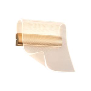 Arandela Nordecor Paipe Led Bivolt Dourado Fosco 3000k Luz Amarela