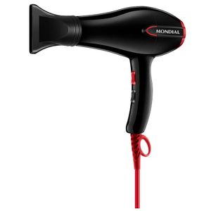 Secador Dcabelos Mondial Turbo Color Red Sc-41 C/ Tourmaline Preto 220v