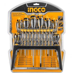 Jogo De Chaves De Fenda, Philips E Precisão Com 18 Peças Ingco Hksd1828