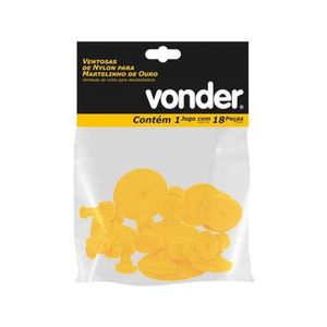 Ventosas De Nylon Para Martelinho De Ouro Com 18 Pcs - Vonder
