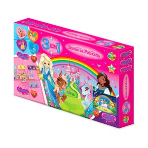 Jogo De Dominó, Memória E Q.cabeça Princesa Ref 1025