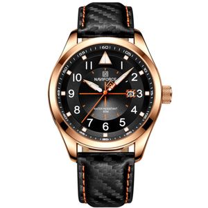 Relógio Esportivo Masculino Quartzo Casual à Prova D \'água Laranja