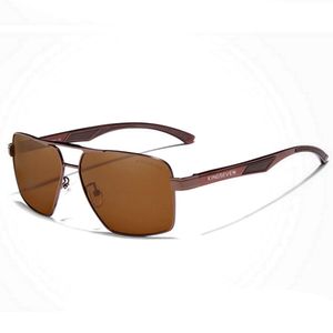 Óculos De Sol Masculino Design Alumínio Lente Espelho Polarizada Uv400 Marrom