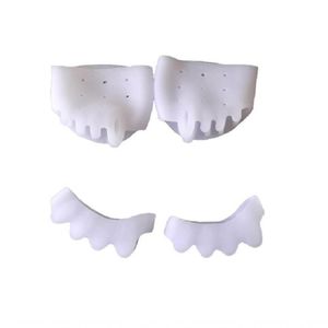 Kit 2 Pares Protetor Separador De Dedos Pés Silicone 5 Dedos