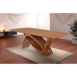 Mesa Para Sala De Jantar Zurick 220 X 110cm Imbuia Natural/cinamomo Imbuia