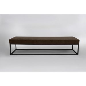 Puff Giulia Para Sala De Estar 100cm Marrom-preto