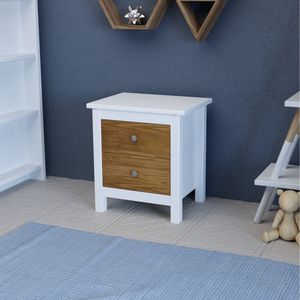 Cômoda E Mesa De Cabeceira Amélia Parpinelli Branco-pinus Cera