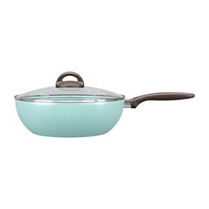 Wok Com Tampa Antiaderente Brinox 28cm 4,1l Ceramic Life Suprema Verde Wok