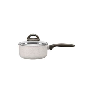 Panela Com Tampa 16 Cm Revestimento Cerâmico Antiaderente Mineral Resist Cor Vanilla Ceramic Life