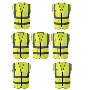 Colete Refletivo Sinalizador Epi7 Unidades Segurança Trabalho Blusao Fluorescente Obra Sinalizaçao