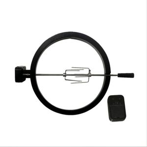 Rotisserie Para Kamado Médio Da Rasco [kit Plug & Play] - Espeto Rotativo Com Motor Preto
