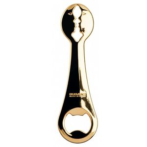 Abridor De Garrafa Banhado A Ouro 24kt Dourado Kiss Bugatti