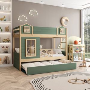 Treliche Infantil Com Escada Garden Casatema Verde-natural