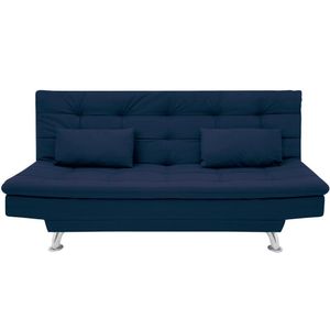 Sofá-cama 1,90 Metros Linoforte Melissa Espuma D-33 Azul Petroleo