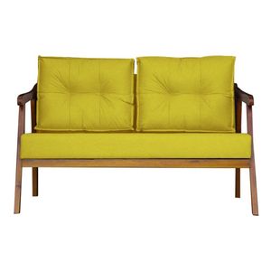 Namoradeira Vitoria Base Reforçada Luxo - Corino Amarelo