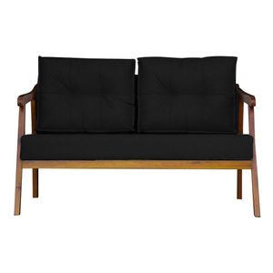 Namoradeira Base Reforçada Luxo Linho Vitoria Preto