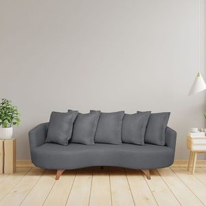 Sofá 2 Lugares 240cm Capri Cinza-pé Imbuia