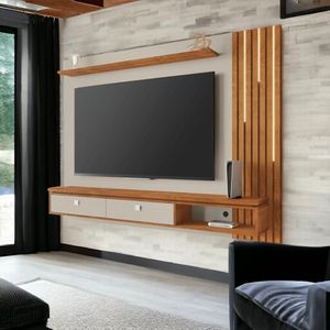 Painel Para Tvs Até 80 Hanôver Off e Naturalle Bechara