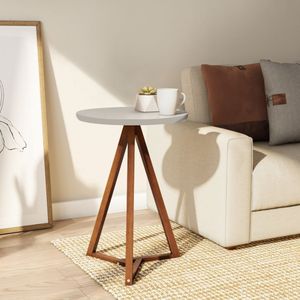 Mesa Lateral Redonda 50cm Classic Gianduia-nature