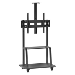 Suporte Pedestal Móvel C- Rodizios E Prateleira P- Tv 82 A 98
