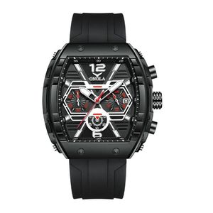 Relógio De Quartzo Impermeável Multifuncional Masculino Preto