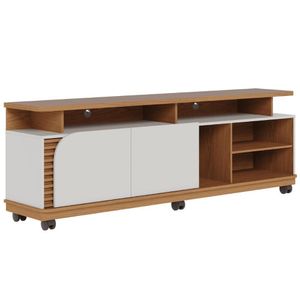 Rack Tvs 75" e 1 Prateleira Siracusa Freijó Off White Matte