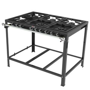 Fogão Industrial a Gás Progas 6 Queimadores Aço Carbono com Pintura Epoxi Preto PMSD-63