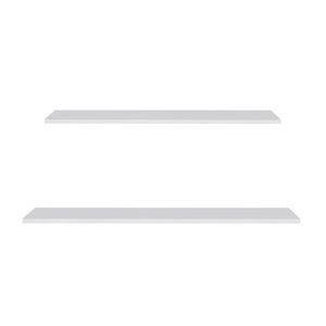 Prateleira Flutuante Para Banheiro Kit 2 Com Suporte Invisível Cp1 Yara Branco - Lumil