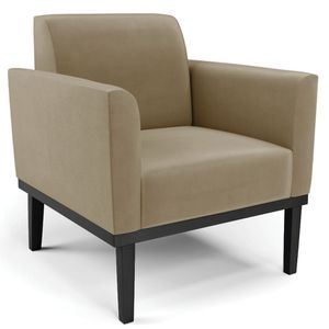 Poltrona Decorativa Base Madeira Preto Maressa Suede Marrom Rt