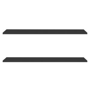 Prateleira Flutuante Para Escritório Kit 2 Com Suporte Invisível 68cm Yara Preto - Lumil