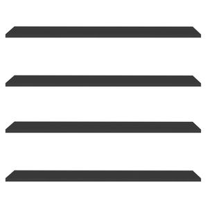 Prateleira Flutuante Para Escritório Kit 4 Com Suporte Invisível 68cm Yara Preto - Lumil
