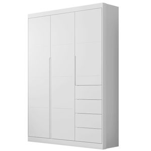 Guarda Roupa Infantil 3 Portas E 4 Gavetas Eloá Branco