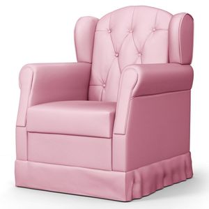 Poltrona De Amamentação Fixa Letícia Sintético Rosa