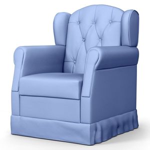 Poltrona De Amamentação Balanço Letícia Sintético Azul