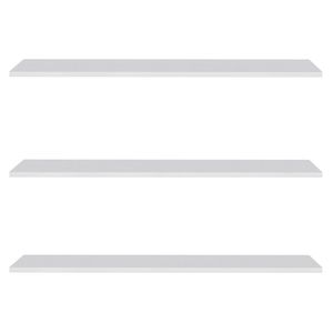Prateleira Flutuante Para Escritório Kit 3 Suporte Invisível 91cm Yara Branco - Lumil