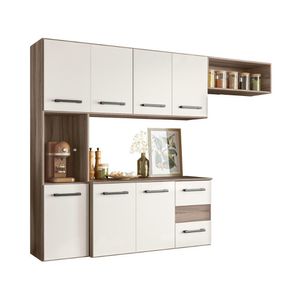 Armário Cozinha Compacta Suspensa Multimóveis Cr20244 Off White/carvalho Nature Off White/carvalho Nature