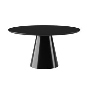 Mesa De Jantar Cone Redonda 80 Cm Laqueada Cores Preto