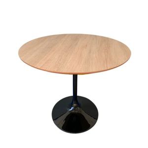 Mesa De Jantar Tulipa Saarinen Redonda 130 Cm Tampo Jade Cores Preto